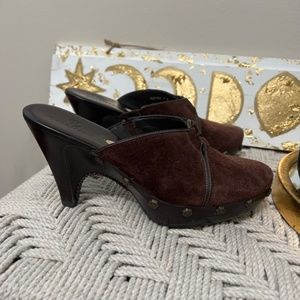 Cole Haan Suede Studded Clogs